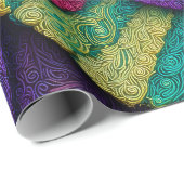 Lebhafte Spiral-Abstrakte Muster Geschenkpapier (Rolleneckpunkt)