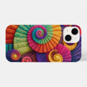 Lebhafte Spiral-Abstrakte Muster iPhone Hülle (Rückseite (Horizontal))