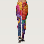 Lebhafte Spiral-Abstrakte Muster Leggings (Rückseite)
