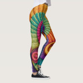 Lebhafte Spiral-Abstrakte Muster Leggings (Rechts)