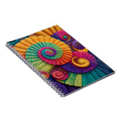 Lebhafte Spiral-Abstrakte Muster Notizblock (Rechte Seite)