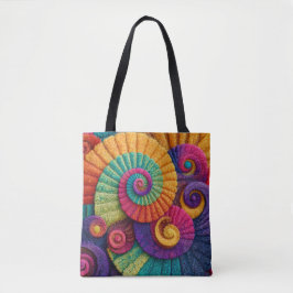 Lebhafte Spiral-Abstrakte Muster Tasche