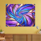 lebhafte, spiralumhüllte Leinwand (Insitu (Wohnzimmer))