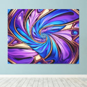 lebhafte, spiralumhüllte Leinwand (Insitu (Holzboden))