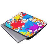 Lebhafte Splash der Neonfarben Laptopschutzhülle (Vorne Knopf)