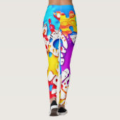 Lebhafte Splash der Neonfarben Leggings (Rückseite)