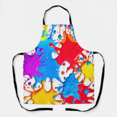 Lebhafte Splash der Neonfarben Schürze (Vorderseite)