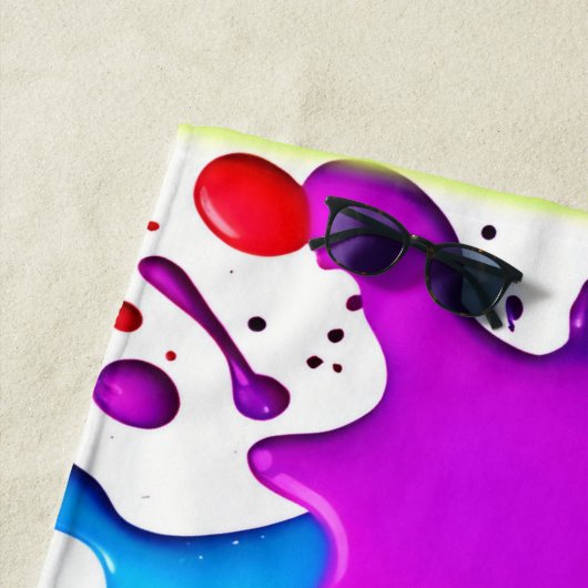 Lebhafte Splash der Neonfarben Strandtuch (Beispiel)