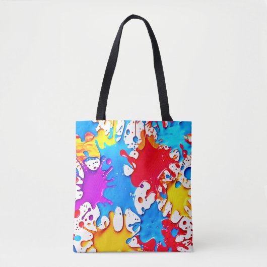 Lebhafte Splash der Neonfarben Tasche (Vorderseite)
