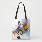 Lebhafte Splashy Music Lover's Tote Bag Tasche (Vorderseite)
