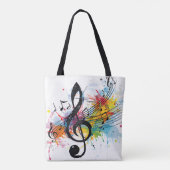 Lebhafte Splashy Music Lover's Tote Bag Tasche (Rückseite)
