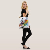 Lebhafte Splashy Music Lover's Tote Bag Tasche (Am Model)