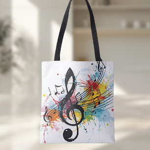 Lebhafte Splashy Music Lover's Tote Bag Tasche