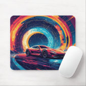 Lebhafte Sportwagen in einer dynamischen Abstrakte Mousepad (Mit Mouse)