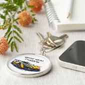 Lebhafte Sportwagen mit modernem Design Schlüsselanhänger (Seite)