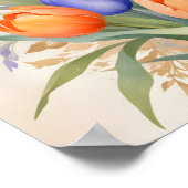 Lebhafte Spring Bouquet - Tulips in Vollblut Poster (Ecke)