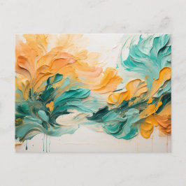 Lebhafte Springtime Oil Akryllic Art Postkarte