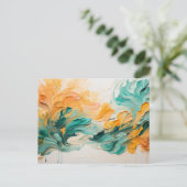 Lebhafte Springtime Oil Akryllic Art Postkarte (Stehend Vorderseite)