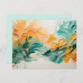 Lebhafte Springtime Oil Akryllic Art Postkarte (Vorne/Hinten)