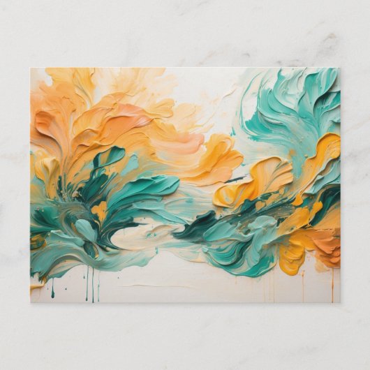 Lebhafte Springtime Oil Akryllic Art Postkarte (Vorderseite)