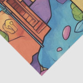 Lebhafte Stadtrandbilder V2 Seidenpapier (Detail)