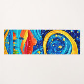 Lebhafte Starry Night Style Art Yogamatte (Vorderseite (Horizontal))