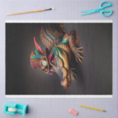 Lebhafte Steampunk-Alligator-Dekoupage Seidenpapier (Basteln)