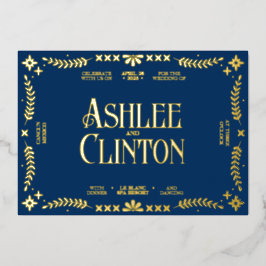 Lebhafte Stimmen: Eine spanische Volkshochzeit mit Folieneinladung