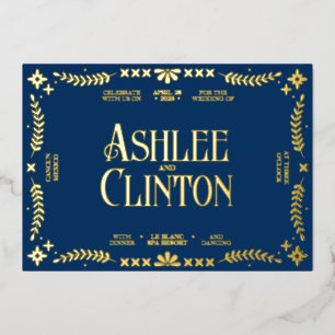 Lebhafte Stimmen: Eine spanische Volkshochzeit mit Folieneinladung