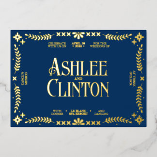 Lebhafte Stimmen: Eine spanische Volkshochzeit mit Folieneinladung