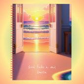 Lebhafte Strandmanifestation Notizblock