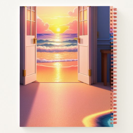 Lebhafte Strandmanifestation Notizblock (Rückseite)