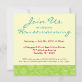 Lebhafte Streifen - Einladung (Rückseite)