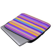 Lebhafte Streifen Laptopschutzhülle (Vorne Knopf)