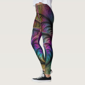 Lebhafte Strukturen Farbenfrohe Abstrakte Fraktal Leggings (Links)