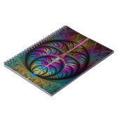 Lebhafte Strukturen Farbenfrohe Abstrakte Fraktal Notizblock (Linke Seite)