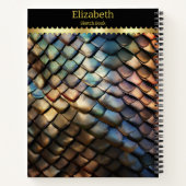 Lebhafte, strukturierte Giftschlange Notizblock (Rückseite)