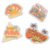 Lebhafte Summer Fun Sticker Collection - Set von 4 (Vorderseite)