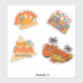 Lebhafte Summer Fun Sticker Collection - Set von 4 (Blatt)