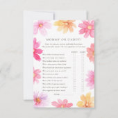 Lebhafte Summer Wildblume Mommy oder Daddy Game Ca Dankeskarte