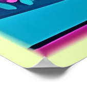 Lebhafte Sunset Cityscape Poster (Ecke)