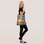 Lebhafte Sunset Cityscape Tasche (Am Model)