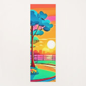 Lebhafte Sunset Cityscape Yogamatte (Vorderseite)