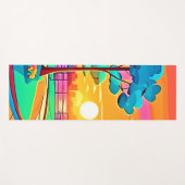 Lebhafte Sunset Cityscape Yogamatte (Vorderseite (Horizontal))