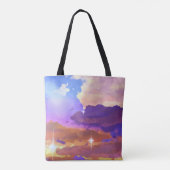 Lebhafte Sunset Medium Tote Bag Tasche (Rückseite)