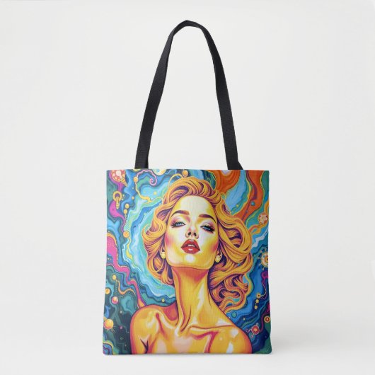 Lebhafte, surreale Portraitkunst Tasche (Vorderseite)
