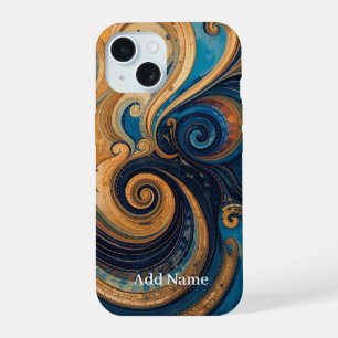 Lebhafte Swirl Art Phone Cover - Personalisiert mi iPhone 15 Hülle