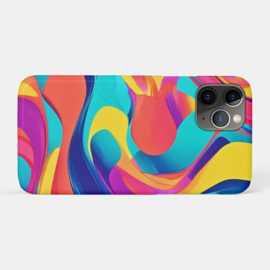 Lebhafte Swirling Abstrakte Kunst Case-Mate iPhone Hülle (Rückseite (Horizontal))