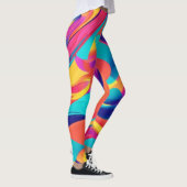 Lebhafte Swirling Abstrakte Kunst Leggings (Rechts)