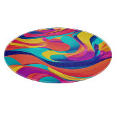 Lebhafte Swirling Abstrakte Kunst Schneidebrett (Ecke)